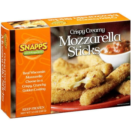 Snapps Snacks & Appetizers: Crispy Creamy Mozzarella Sticks, 5.50 oz