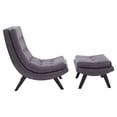 OSP Home Furnishings Tustin Lounge Chair and Ottoman Set With White