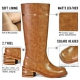 thumbnail image 2 of VBDB Women's Knee High Boots Chunky Block Heel Long Boots Square Toe Low Heel Boots for Women, 2 of 6