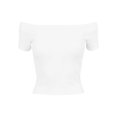 thumbnail image 1 of Urban Classics Womens Ribbed Off Shoulder T-Shirt, 1 of 3
