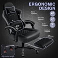 thumbnail image 4 of Bossin Big and Tall Gaming Chair 400lb Weight Capacity,Gamer Chairs for Adults,Video Game Chair wth Footrest,Racing Style Computer Gamer Chair with Headrest and Lumbar Support, 4 of 8
