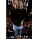 thumbnail image 1 of ABPHQTO Sudadera de mujer con cuello alto y empalme a rayas, 1 of 5