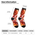 thumbnail image 2 of Balery Red Sun Flame Fox Pattern Crew Socks Unisex– Soft & Breathable Socks for Men & Women, One-Size Fits Most (US 5-11), Comfortable & Durable for Daily Wear, 2 of 6