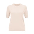 thumbnail image 4 of Pxiakgy Knit Tops for Women Womens Short Sleeve Sweater Spring Summer 2025 Round Neck Solid Color Pullover Short Sleeve Knit Sweater Vest Tops Shirts for Women Trendy Summer Beige Xl, 4 of 9