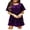 Purple, variant on LMLYSoH Women Summer Casual Dress Sequins Crew Neck Short Sleeve Mini Dress Fashion Loose Party Dress