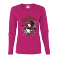 thumbnail image 2 of Wild Bobby Biker Betty Boop Wild One MC Motorcycle Betty Boop Womens Long Sleeve T-Shirt, Fuschia, Medium, 2 of 5