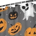 thumbnail image 3 of Halloween Ghosts Pumpkins and Bats Shower Curtain 72"x84" ,Bathroom Decorative Shower Curtains Set with 12 Hooks,Modern Waterproof Washable Shower Curtain, 3 of 6