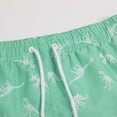 thumbnail image 4 of NOLDARES Boys Swim Trunks with Compression Liner Kids Drawstring Bathing Suit Quick Dry Swim Shorts(Light Green,8-9 Years), 4 of 9