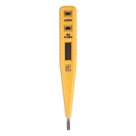 Professional Electrical Tester Pen With Clear LCD Display Twin Mode Testing 12-250V Voltages Detection ABS Housing