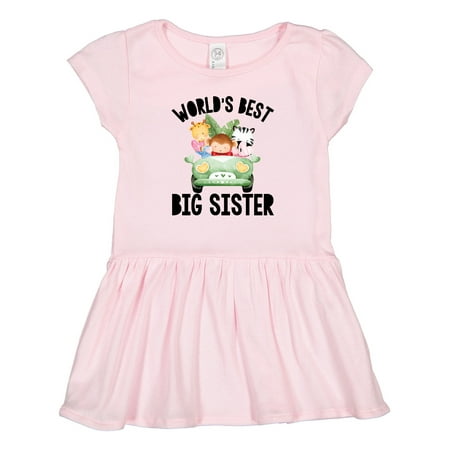 

Inktastic World s Best Big Sister Gift Toddler Girl Dress