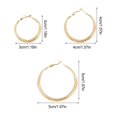 thumbnail image 3 of Trendsetting Large and Small Hoop Earrings Modern Mixed Size Hoop Earring Charm Sophisticated Ear Hoop Ear Ornament, 3 of 4