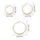 thumbnail image 3 of Trendsetting Large and Small Hoop Earrings Modern Mixed Size Hoop Earring Charm Sophisticated Ear Hoop Ear Ornament, 3 of 4