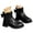 Black, variant on Girls Boots - Girls Ankle Booties Toddler To Kids Winter Autumn Spring Casual Dressy Bowknot Comfortable Elastic Cute Shoes Soft Sole - Toddler Boots,Color:Brown,Size:2-2.5 Years