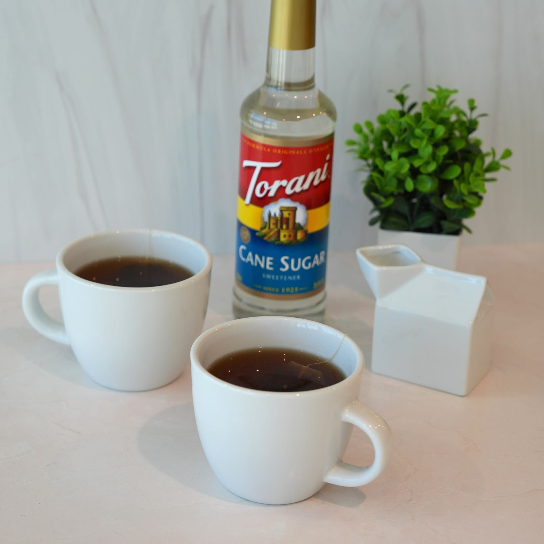 Torani Cane Sugar Sweetener Syrup, Plastic Bottle, Drink Flavoring Syrup, No Known Allergens, 25.4 fl oz
