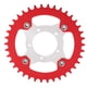 thumbnail image 2 of Plato y adaptador de bicicleta eléctrica 104BCD, corte CNC de aleación de aluminio 38T para Motor de accionamiento Central Bafang BBS01 rojo, 2 of 10