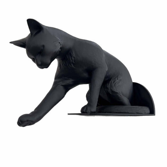 Desktop Ornament Cat Bookends for Desk Heavy Duty Antique Black Home Shelf Modern Living Room Unique Cat-Themed Bookends for Organization