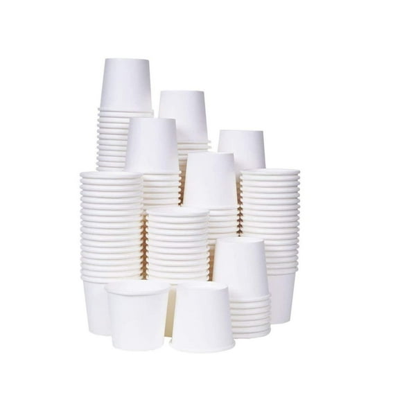 TashiBox 3 oz white paper bath cups, 200 count