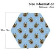 thumbnail image 2 of Honeii German Shepherd Puppy print Leather Coaster Set of 4, ideal for safeguarding your furniture from drinks spills and effortless cleanup-Hexagon, 2 of 6