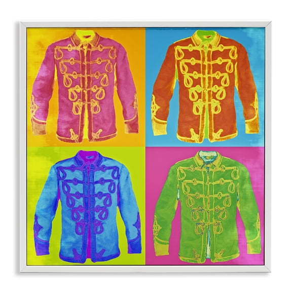 Stupell Industries Contemporary Modern Hue Jackets White Framed Giclee Art, 24 x 24, by Graffitee Studios