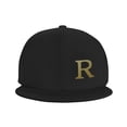 thumbnail image 3 of ZICANCN Alphabet R Pattern Baseball Caps, Trucker Hats for Men And Women, Adjustable Breathable Flat Caps, Black, 3 of 6