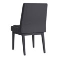 thumbnail image 6 of Pemberly Row Contemporary Faux Leather and Metal Dining Chair Set of 2 Black, 6 of 8