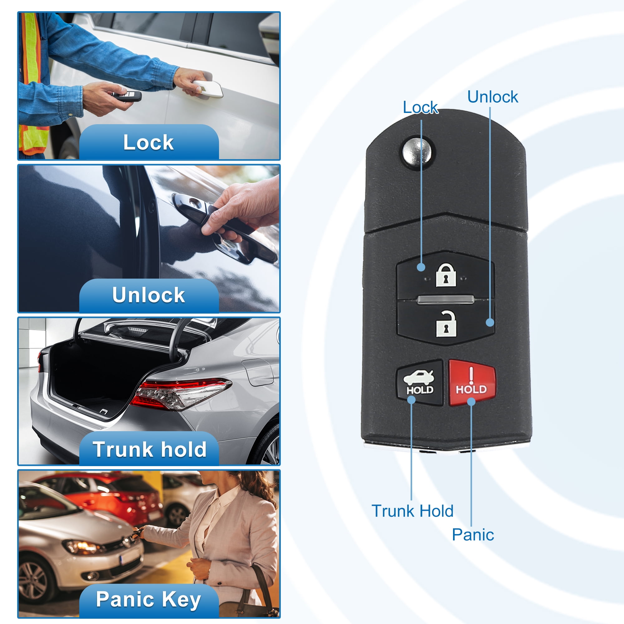 Car Remote Control Key Fob BGBX1T478SKE125-01 for Mazda 3 10-13 for Mazda 6 09-13 MX-5 Miata 06-15 315MHz Chip 63 80