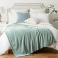 thumbnail image 4 of Sage Geen Chenille Throw Blanket, Mint Green Decorative Knit Throws,Spring Decor,51"x 67", 4 of 9