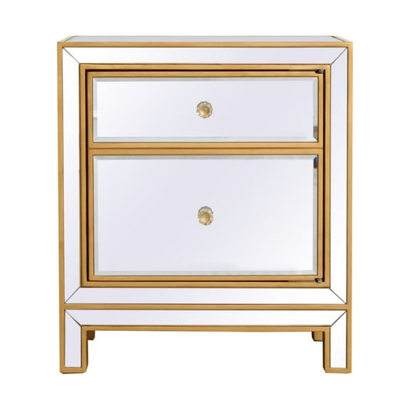 Nightstand 1 door 21in. W x 14in. D x 24in. H in gold