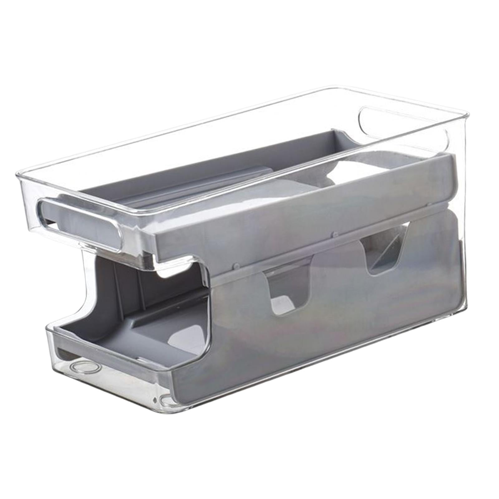 Fiocias Household Fridge Organizer Organization Storage Bins for Cabinet Cupboard Drawer Gray