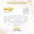 thumbnail image 2 of Uxcell 24Pcs Curtain Weights, 16 x 38 x 5mm 17g Iron Drapery Weights for Curtains Bottom Tablecloth Flags, Window Curtain Pendant for Living Room, Home, Office, Hotel, White, 2 of 6