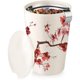 thumbnail image 4 of Sistema de preparación de té suelto de una taza Tea Forte Kati, taza de cerámica con infusor de té y tapa, flores de cerezo, nuevo diseño de infusor, 4 of 5