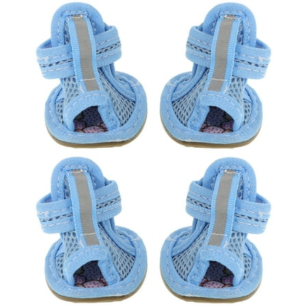 Eease Summer Shoes for Small Dogs- 4pcs Sandals  Breathable Mesh  Anti- Sneakers for Puppy Summer