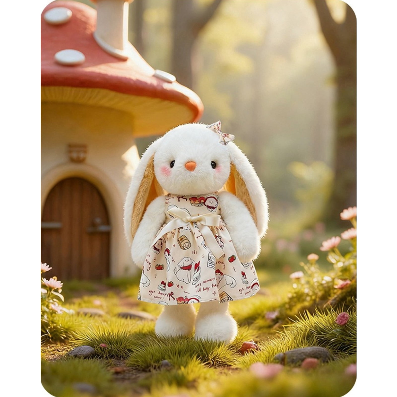 Cute Bunny Plush Toy, Soft Rabbit Doll, Cozy Plush Figure for Home Decor
