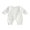 White, variant on Cjfdfy Newborn Baby Girl Fall Clothes Ruffle Infant Solid Color Long Sleeve Romper Ripped Ruffled Trim Wrapped Tie-up Jumpsuit Baby Cute Coming Home Fall Winter Outfit
