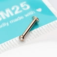 thumbnail image 4 of Rose Gold Basic Gem Ball Top Threadless Push-In Steel Labret, 4 of 4