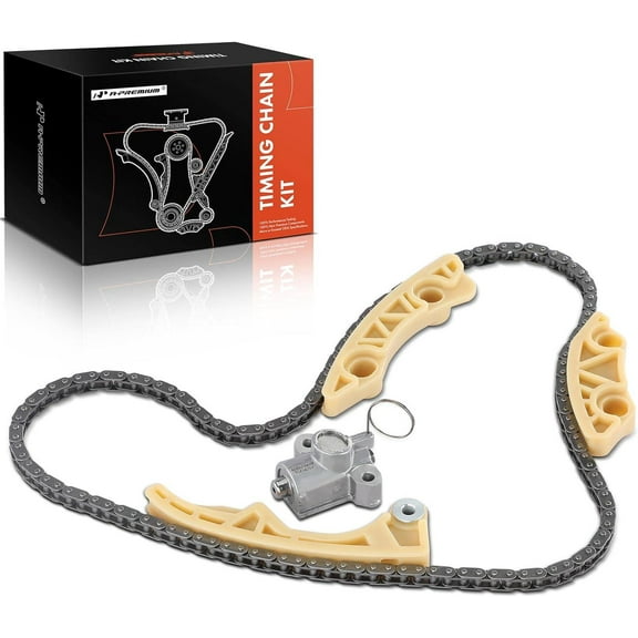 A-Premium Engine Timing Chain Kit W/Tensioner & Guide [fit DOHC, 4Cyl 2.0 2.2 2.4L] Compatible with Chevy & Pontiac & Saab & Saturn & Buick Vehicles, fit HHR, Zafira, G5, Sunfire, 9-5, Sky, LS & More