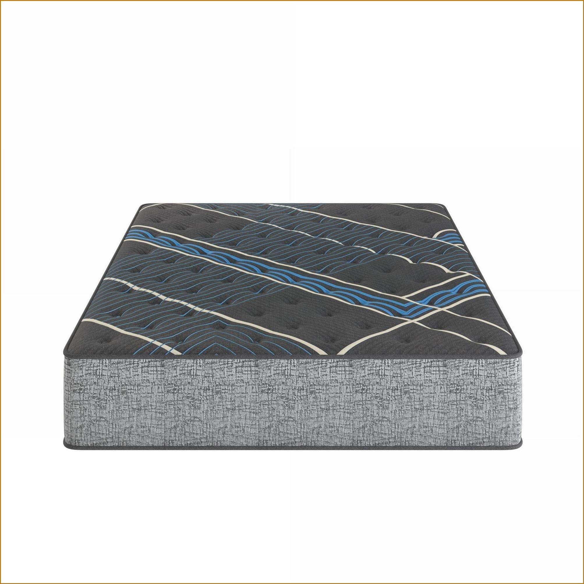 Mattresses, Restonic 14” King Firm Hybrid with Pocketed Coils & Cooling | Foam | Grey+Blue