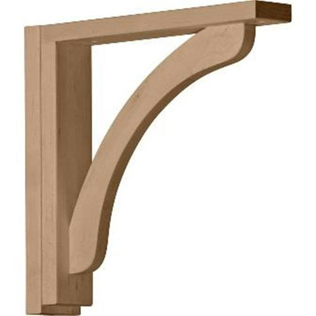 Ekena Millwork BKT02X12X12REAL 2.5 Po L x 12.75 Po P x 12.25 Po H Reece Support d'Étagère - Aulne