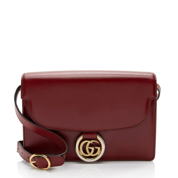 Pre-Owned Gucci Leather GG Ring Shoulder Bag