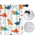 thumbnail image 4 of Blackout Kids Curtains,White Cartoon Dinosaurs Pattern Childrens Insulated Curtains Set Of 2,Bedroom Essentials,Toddler Room Decor 52"x84", 4 of 5
