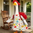 thumbnail image 5 of AuroraX Goose Clothes for Porch Goose Back to School Goose Outfit for Cement Goose 19 inch 17 inch Summer Seasonal Lawn Garden Decor Yard Porch Goose Accessories Red, 5 of 8