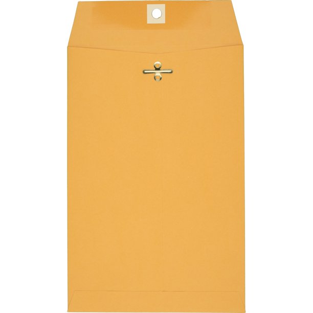 Mead ClaspGummed Catalog Envelopes, 6" x 9", Kraft, 100 Count (CO955