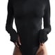 thumbnail image 2 of Body de Larga con Cuello Redondo para Mujer, Top con Tacto de Segunda Piel Negro M, 2 of 8
