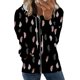 thumbnail image 1 of Pntutb moda mujer manga larga cremallera frente abierto suelta prendas de vestir exteriores blusa estampada abrigo Tops bolsillos blusa con capucha liquidación Pntutb Pntutb-6447, 1 of 5