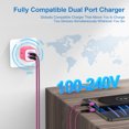 thumbnail image 2 of Charger Block,2 Pack 2.1A Dual Port USB C Charger Block Fast Charging with 4pcs Type C Cable 6FT,Type C Charging Block USB Brick Cube Wall Charger Adapter Phone Chargers Compatible for Android,Pink, 2 of 7
