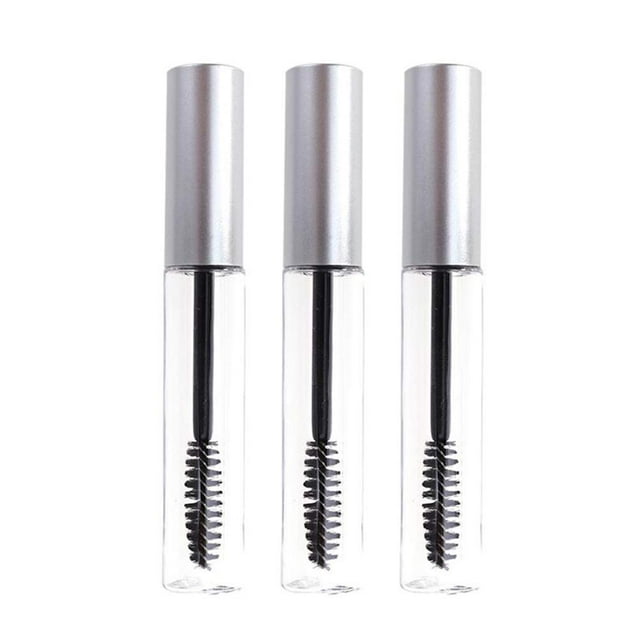 3Pcs 10ml Reusable Transparent Empty Mascara Tube Stick, Mascara Container Bottle, Female DIY Makeup Tool Accessories, Suitable for Home and Travel