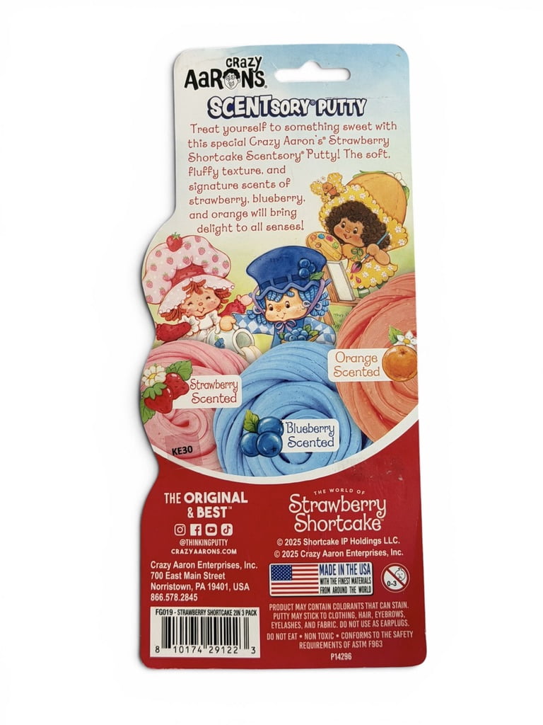 Crazy Aaron's ScentSory Putty Strawberry Shortcake, Orange Blossom and Blueberry Muffin Mini Tins
