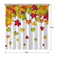 thumbnail image 5 of Orange Maple Leaf Thanksgiving Day Shower Curtain,Washable Show Curtain with Hooks Retro Polyester Fabric Bathroom Curtains for Thanksgiving Day Fall Party Home Decor, 5 of 5