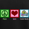 thumbnail image 3 of CafePress - Peace Love Comics Women's Dark Pajamas - Women's Short Sleeve Print T-Shirt and Pants Dark Cotton Pajama Set, 3 of 7