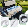 thumbnail image 5 of Golf Cart Seat Covers for 2 Seater,Coastal Blue Microfiber Cart Seat Towel Blanket,Starfish Beach Ocean Shell Sand Painting Absorbent Breathable Non Slip Bench Seats Protector for Golf Course 51"x31", 5 of 9